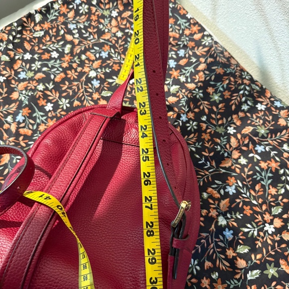 Michael Kors Red Leather Mini Backpack Handbag EUC - Picture 13 of 13